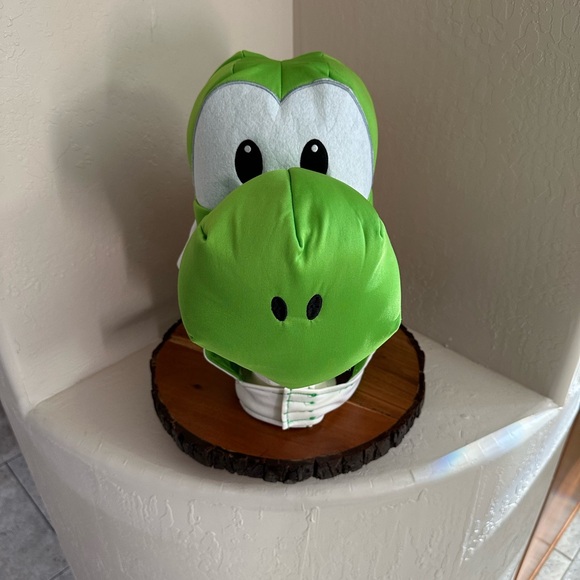 Nintendo Yoshi Adult Costume Hat - Green, White, Orange - Picture 6 of 12